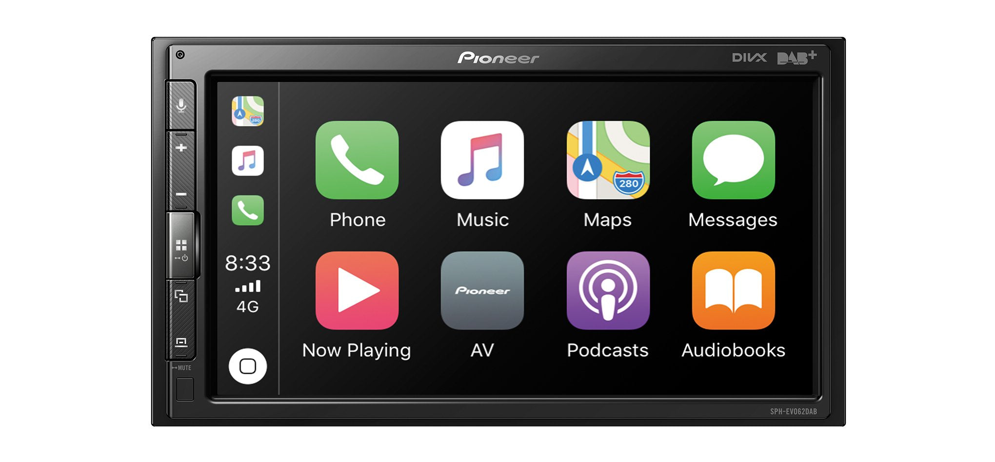 EAN 4988028416569 - Pioneer SPH-EVO62DAB receptor multimedia para coche Negro Bluetooth imagen 1