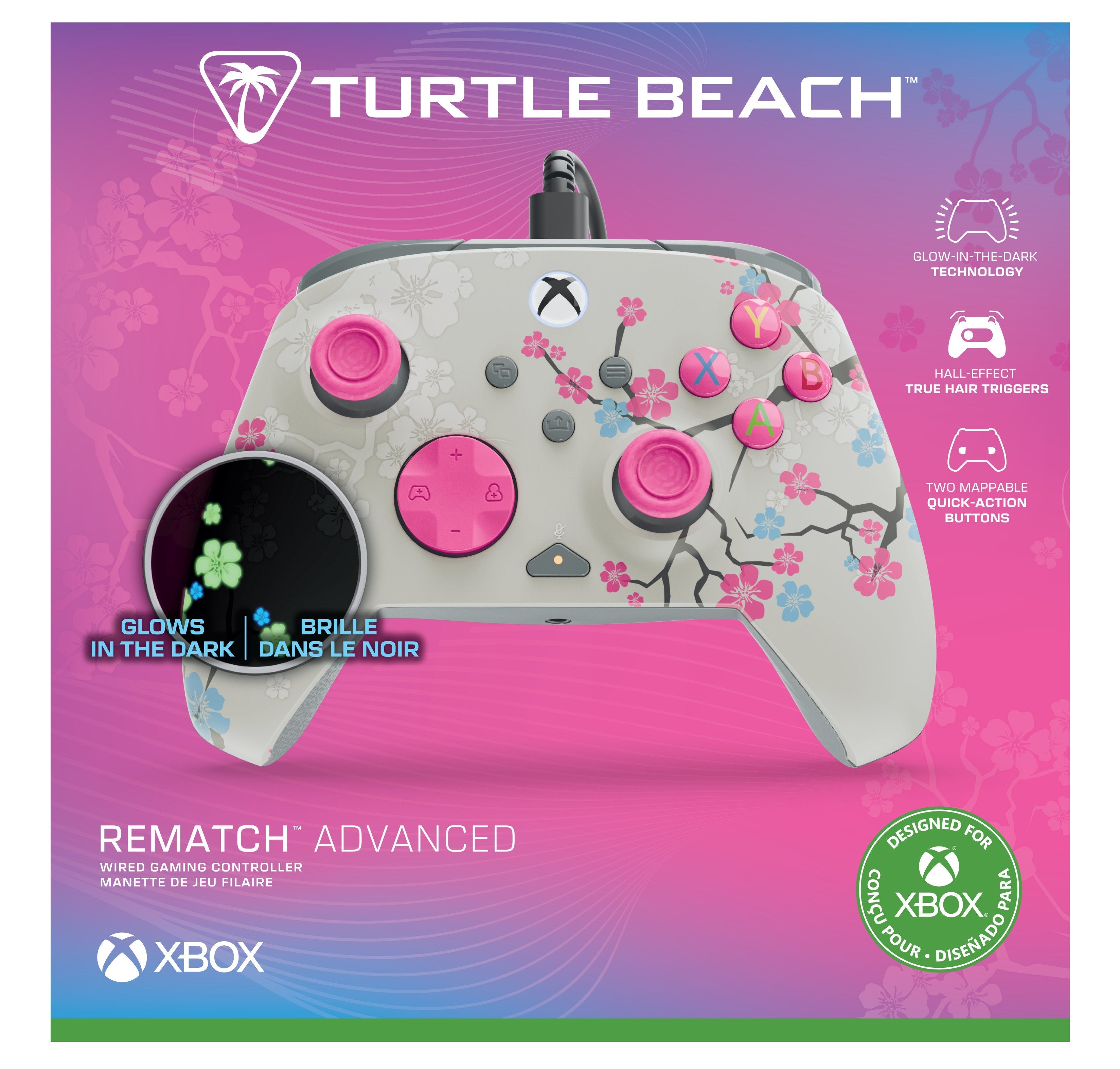 Turtle Beach Rematch Advanced Brillo Cherry Blossom Mando De Juego Con Cable