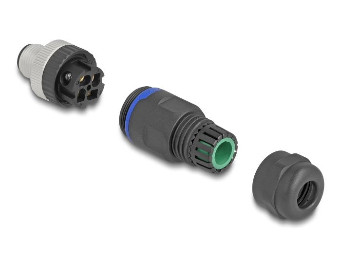 Delock 60533 M12 Conector Codificado A De 4 Pines Macho Para Montaje Con Conexión Por Tornillo