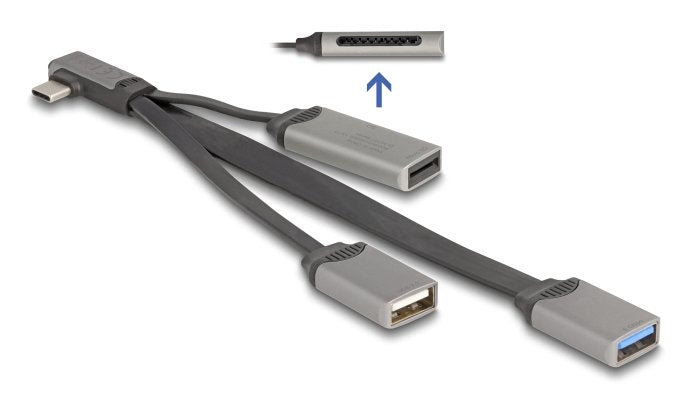 EAN 4043619643035 - DeLOCK 64303 hub de interfaz USB 3.2 Gen 1 (3.1 Gen 1) Type-C 5000 Mbit/s Gris imagen 2