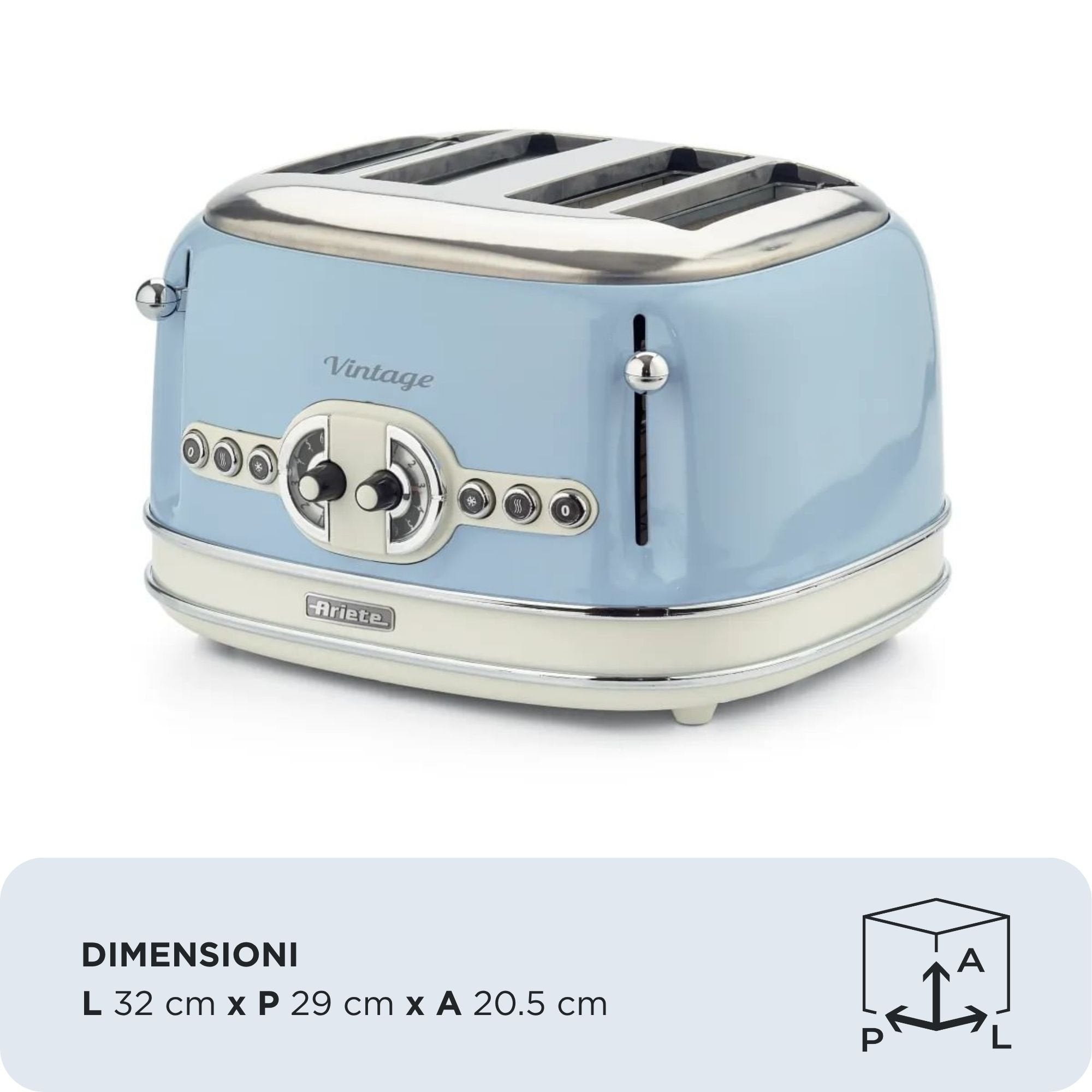 EAN 8003705114951 - Ariete 0156/05 6 4 rebanada(s) 1600 W Azul claro imagen 2