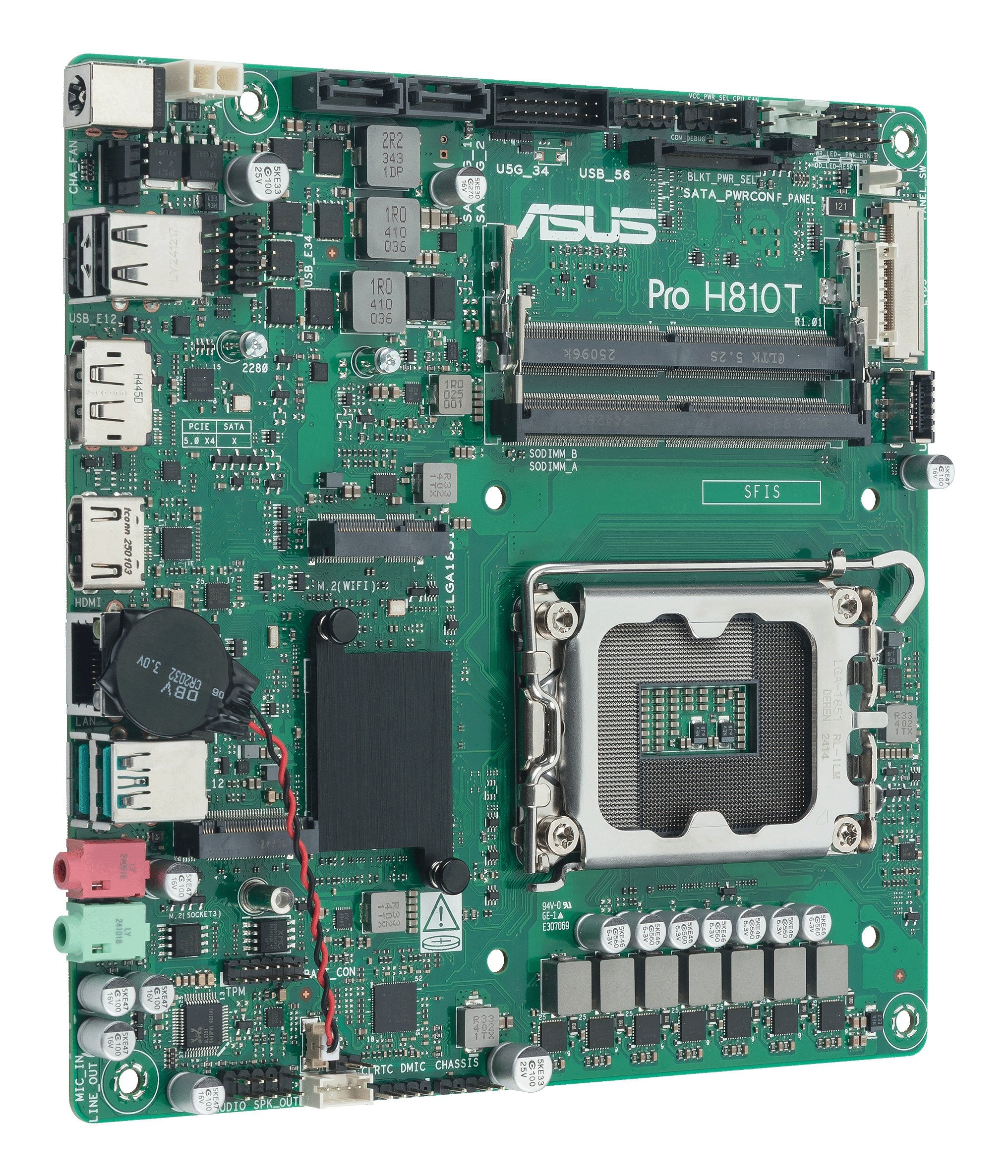 EAN 4711636101325 - ASUS Pro H810T-CSM Intel H810 LGA 1851 (Socket V1) mini ITX imagen 2