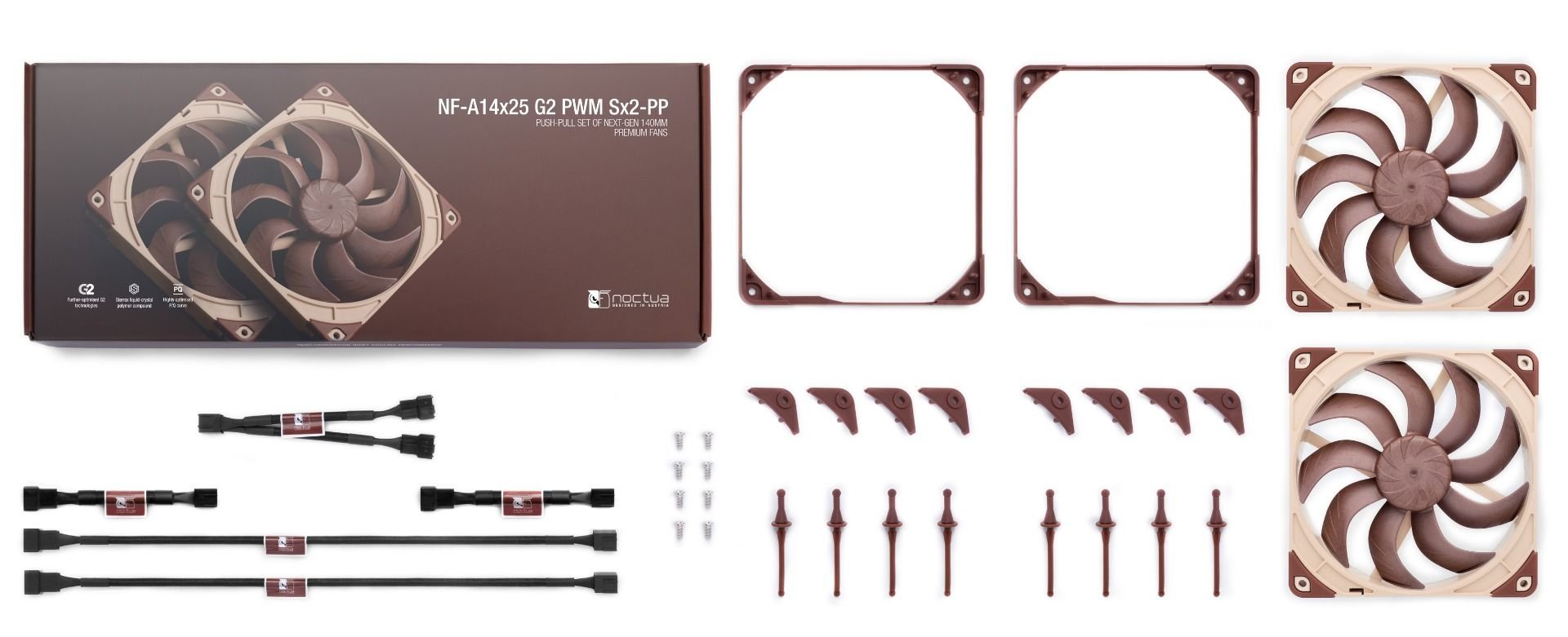 EAN 9010018100655 - Noctua NF-A14X25 G2 PWM SX2-PP sistema de refrigeración para ordenador Carcasa del ordenador Ventilador 1 imagen 10