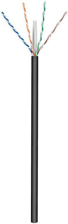 Cable Cat 6 Network , U/Utp, Black, 100 M - Cca, Awg 23/1 (So