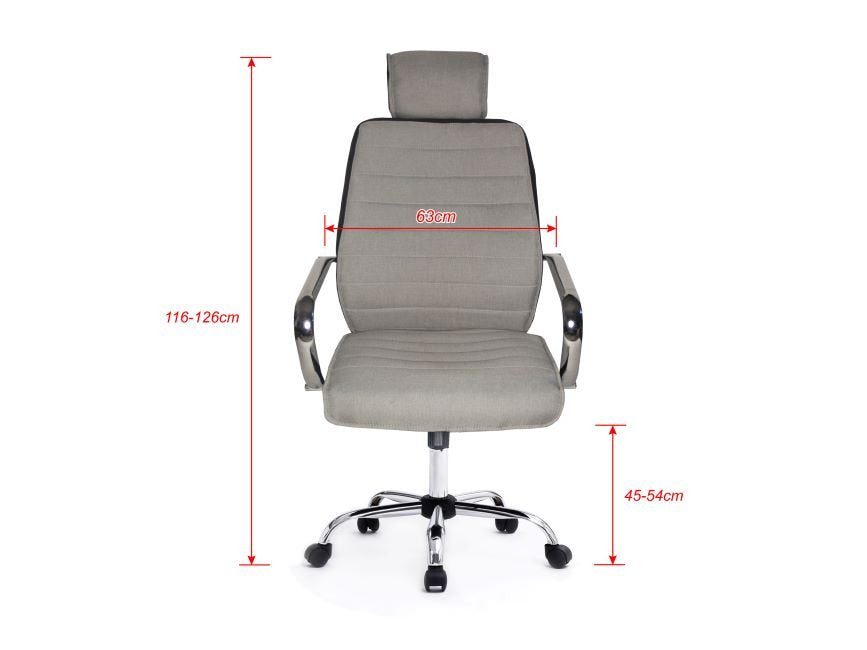 Silla De Oficina Equip Respaldo Medio Color Gris Recubrimiento Pu De Alta Calidaddiseño Ergonomico