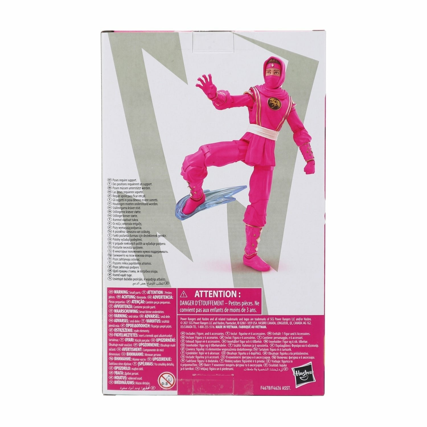 Figura Power Rangers Ninja Ranger Rosada