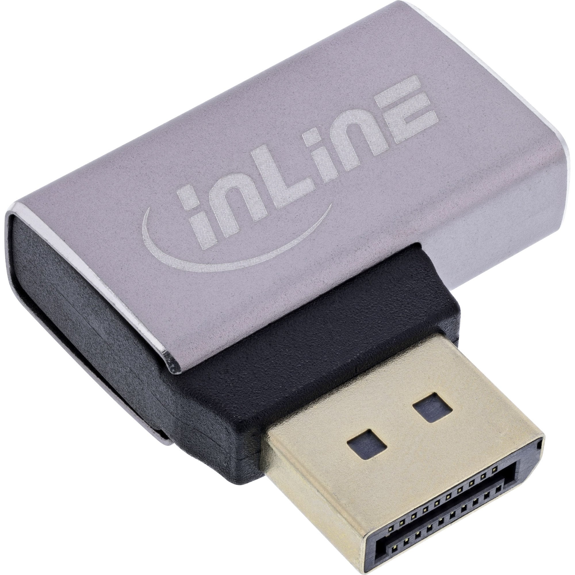 Inline® Displayport 1.4 Adapter, Displayport Male/ Female, 90° Left, 8k Uhd