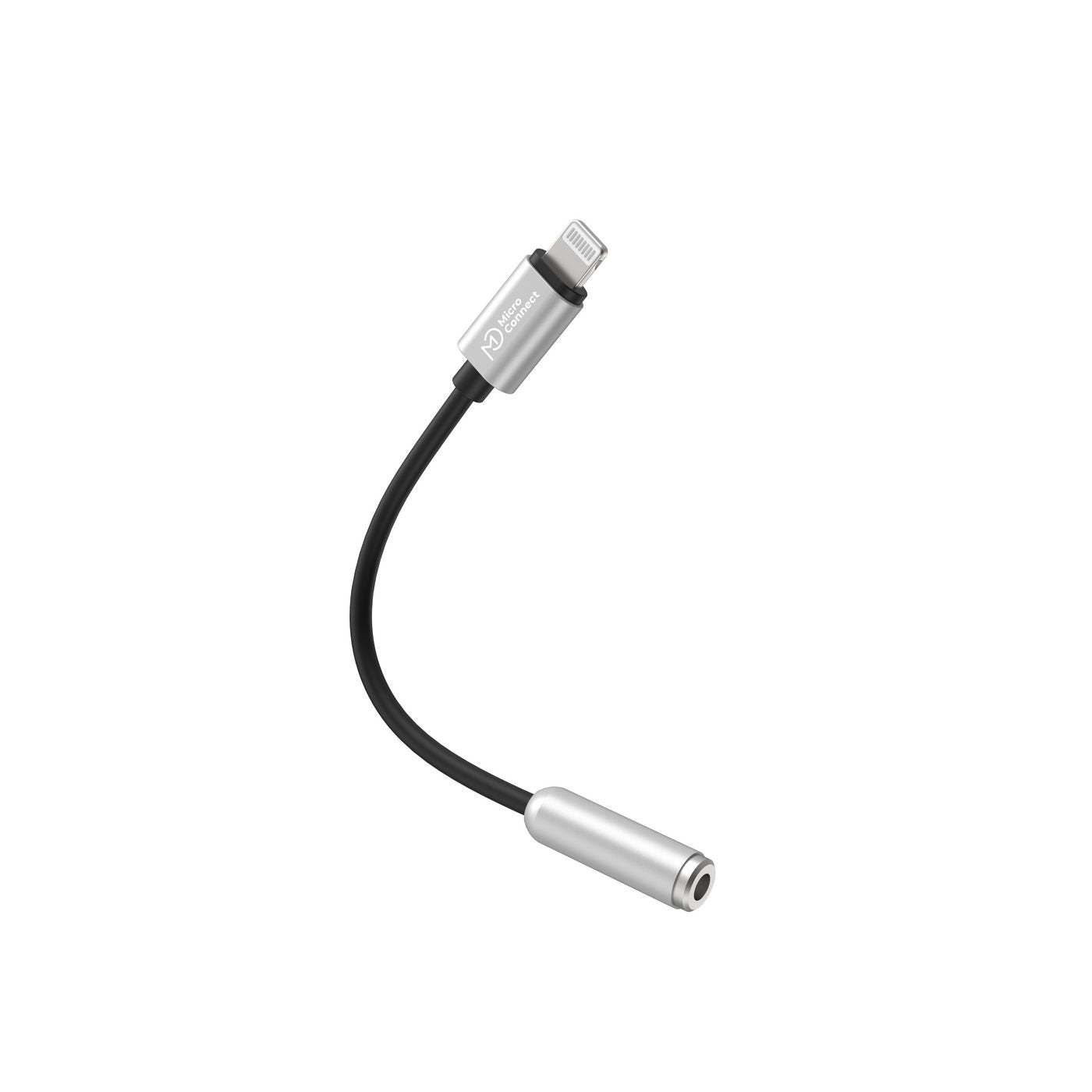 Microconnect Mc-Lightjack3.5 Cambiador De Género Para Cable Lightning 3,5mm Negro