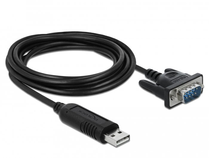 Delock Adaptador De Usb 2.0 A Serial Rs-485 Con Protección Esd De 15 Kv Y Una Compacta Carcasa De Conector Serial