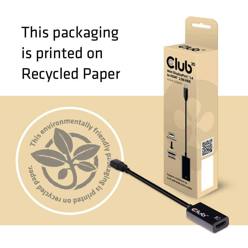 EAN 0841615101054 - CLUB3D CAC-1180 cambiador de género para cable Min iDisplayPort 1.4 Negro imagen 5