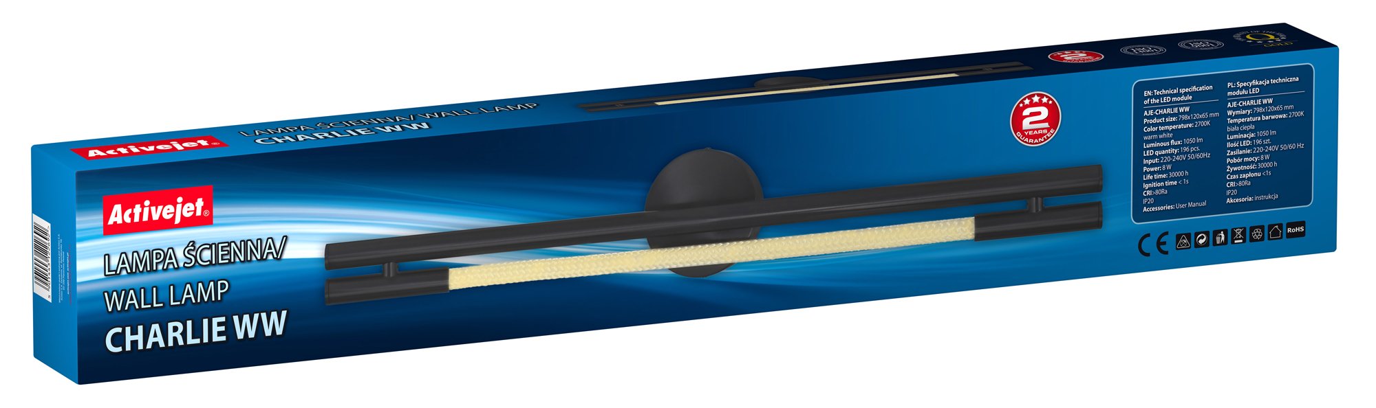 EAN 5901443122692 - Activejet AJE-CHARLIE WW iluminación de pared 8 W imagen 7