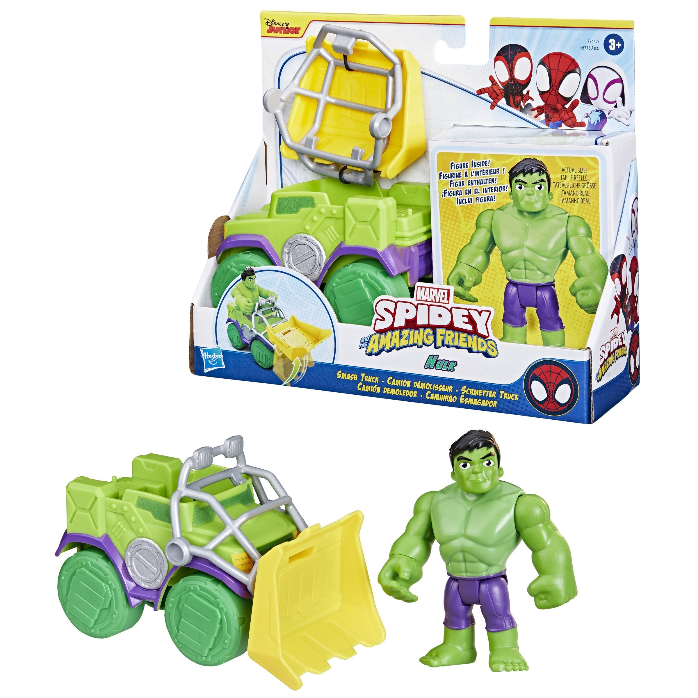 Set Camion Demoledor + Figura Hulk Spidey And His Amazing Friends Marvel