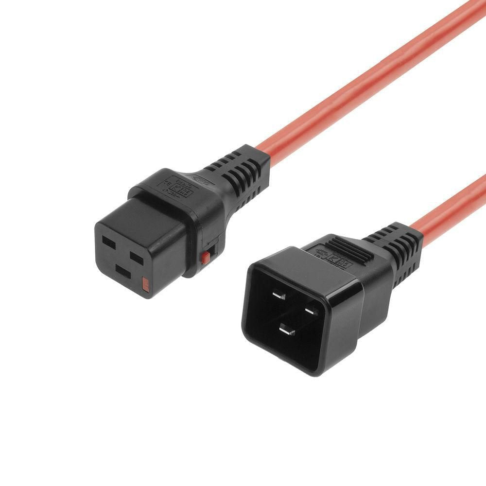 Powercord C19 Iec Lock - C20 Red 1m, Pc1401