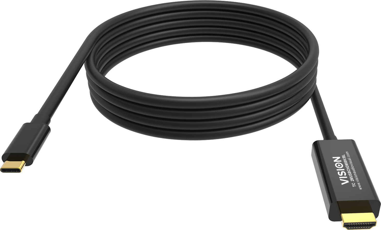 EAN 1147042000007 - Vision TC 2MUSBCHDMI8K/BL cable de teléfono móvil Negro 2 m USB C imagen 3