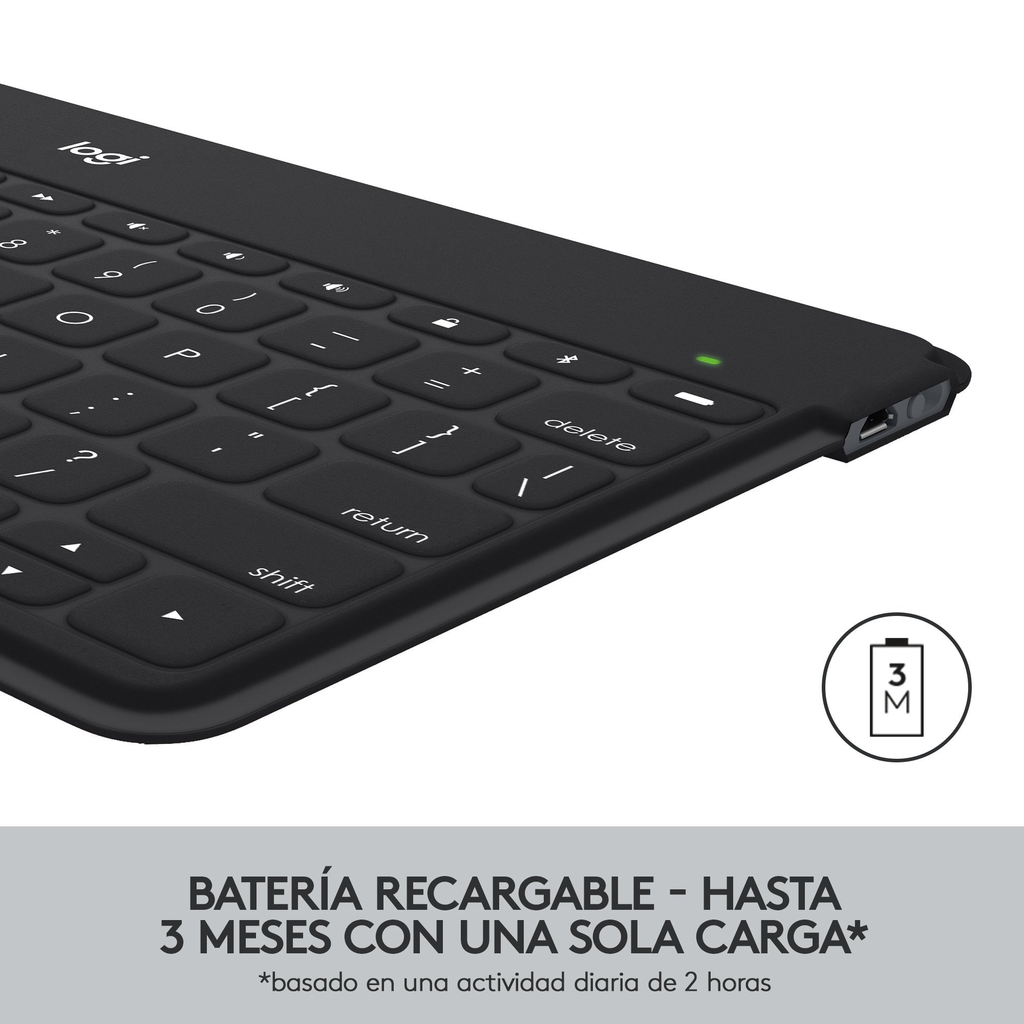 Teclado Compacto Inalámbrico Por Bluetooth Logitech Keys-To-Go Para Iphone Rosa