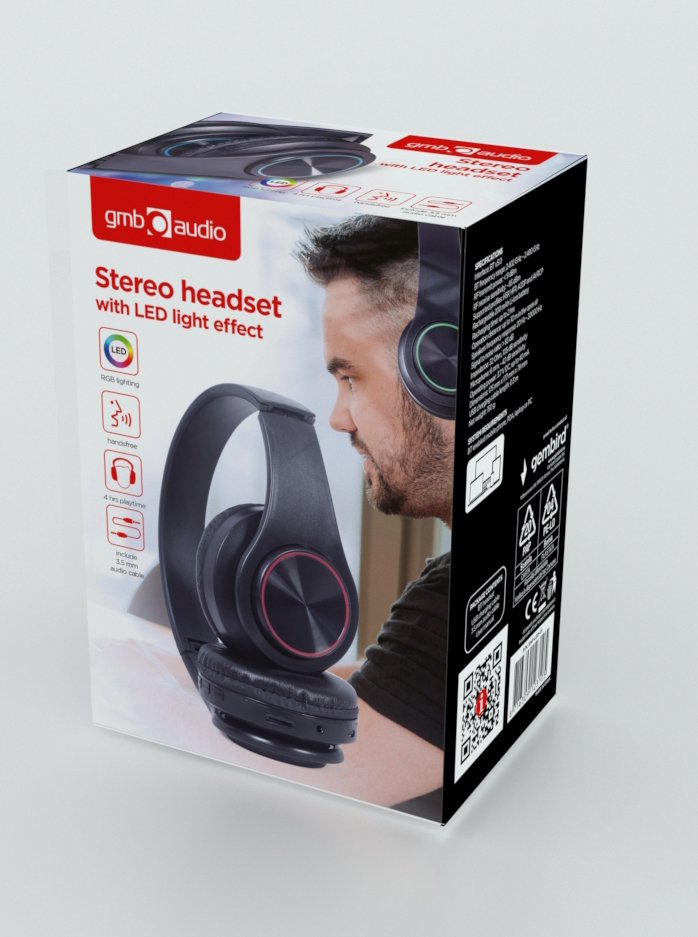EAN 8716309123105 - Gembird BHP-LED-01 auricular y casco Auriculares Inalámbrico y alámbrico Diadema Música/uso diario MicroU imagen 7