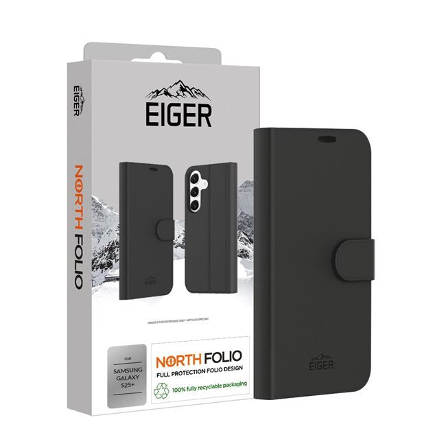 Eiger North Folio Case Galaxy S25+ Schwarz