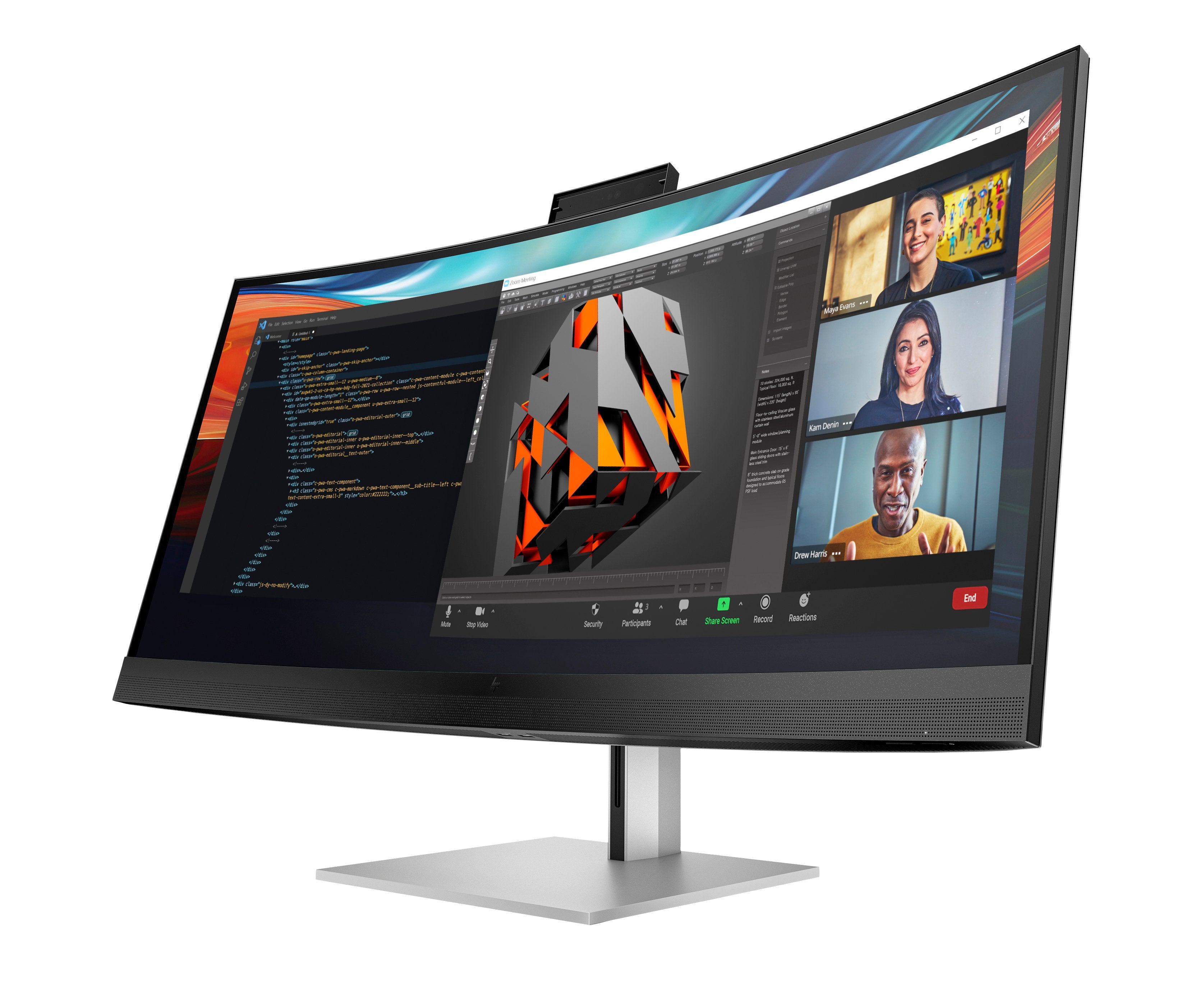 EAN 5715063476666 - HP Series 7 Pro 39.7 inch 5K2K Conferencing Monitor - 740pm pantalla para PC 100,8 cm (39.7") 5120 x 2160 imagen 14