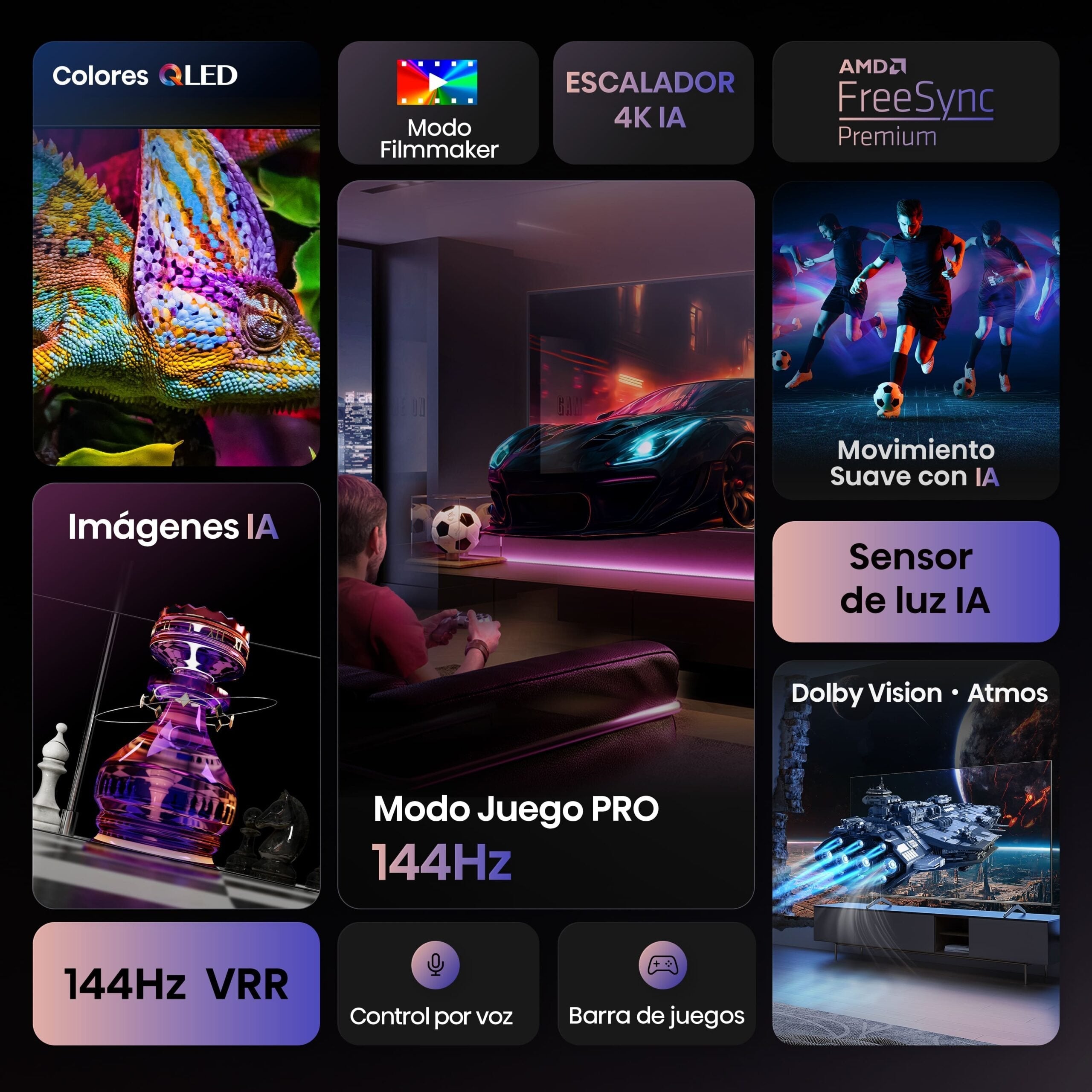 Hisense 65e7q Pro 65" 4k Qled Pro Smart Tv Negro