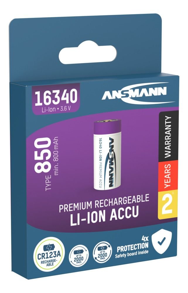 EAN 4013674176922 - Ansmann 1300-0017 pila doméstica Batería recargable 16340 Ión de litio imagen 6