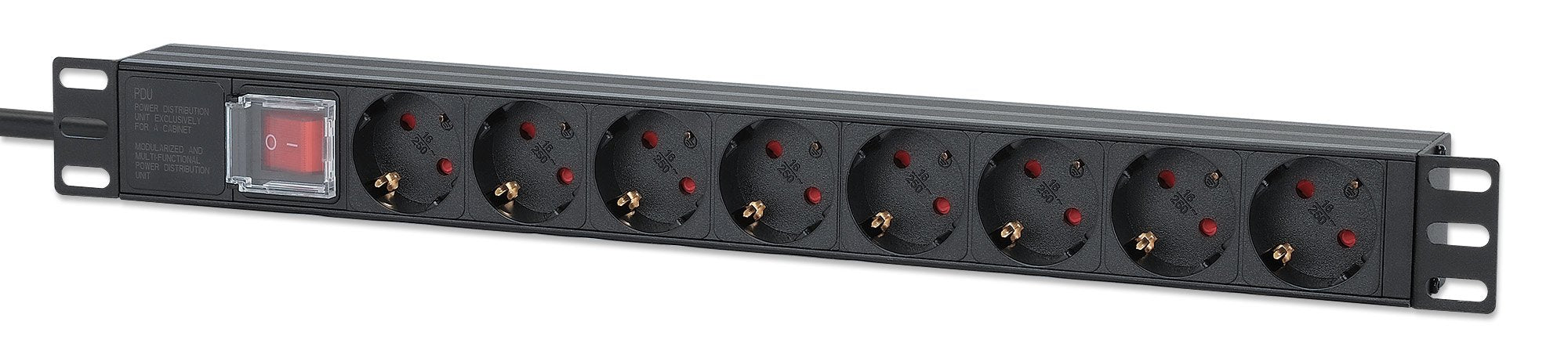 Intellinet 715126 Unidad De Distribución De Energía (Pdu) 8 Salidas Ac 1u Aluminio