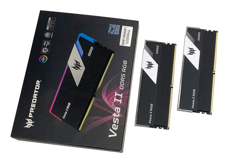 Acer Predator Vesta2 Ddr5 32g Cl34 Black Rgb 16x2 6000
