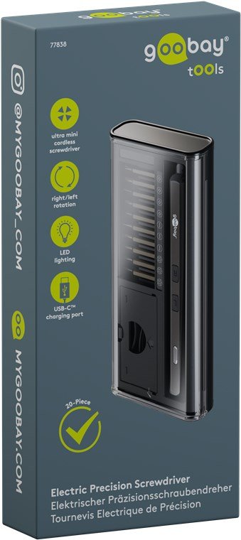 EAN 4040849778384 - Goobay 77838 destornillador eléctrico y llave de impacto Negro imagen 11