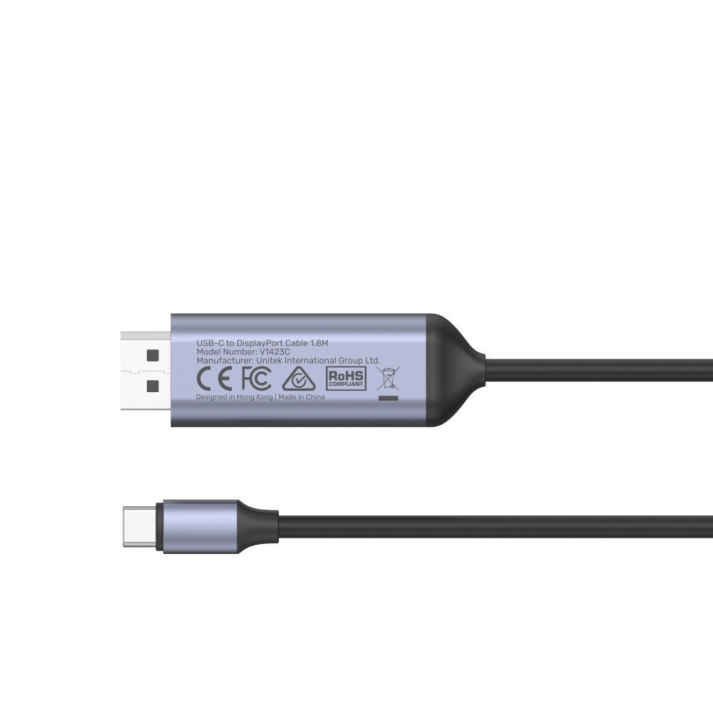 EAN 4894160048264 - UNITEK V1423C adaptador de cable de vídeo 1,8 m USB Tipo C DisplayPort imagen 5