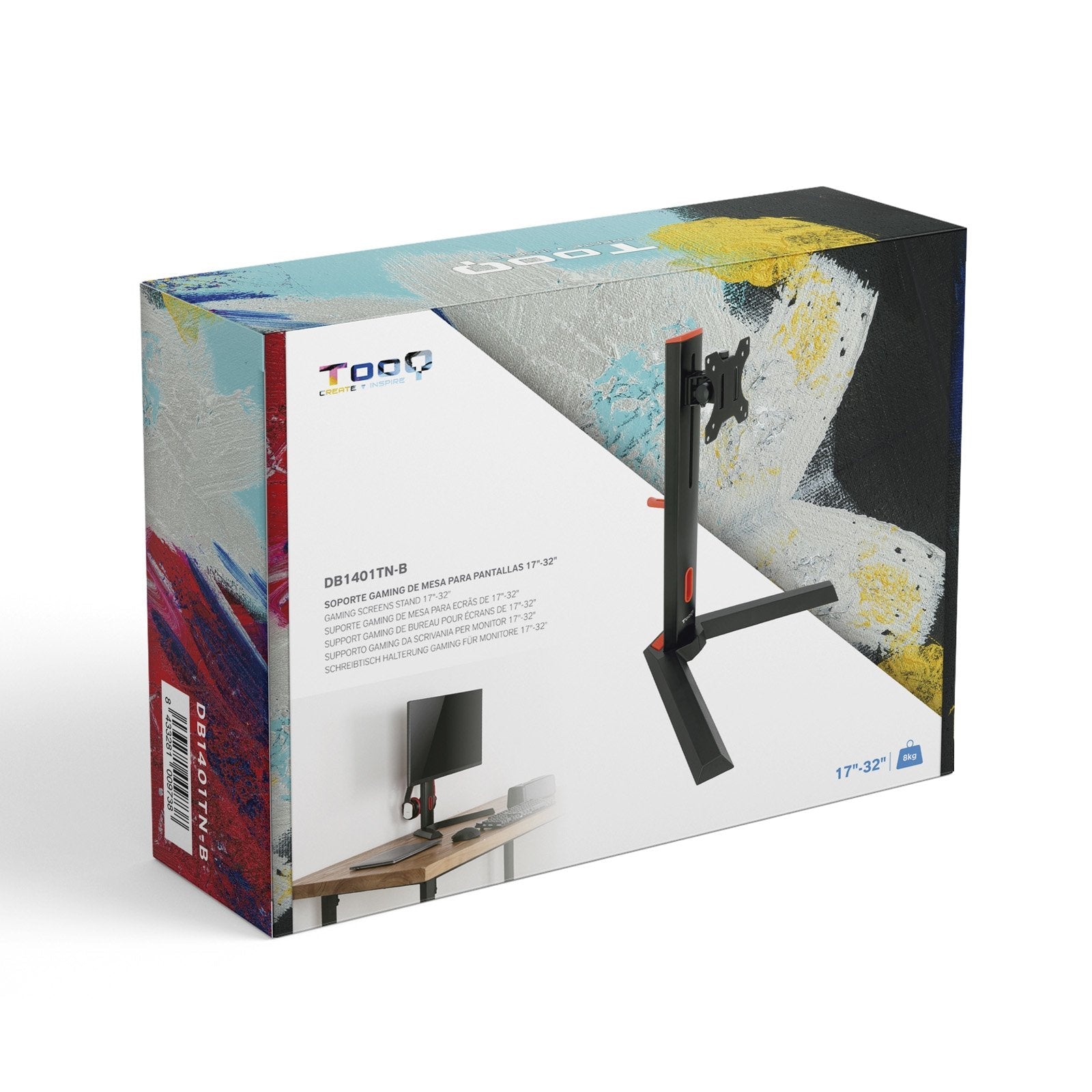 Soporte De Mesa Monitor Gaming Db1401tn-B 17-32, Negro