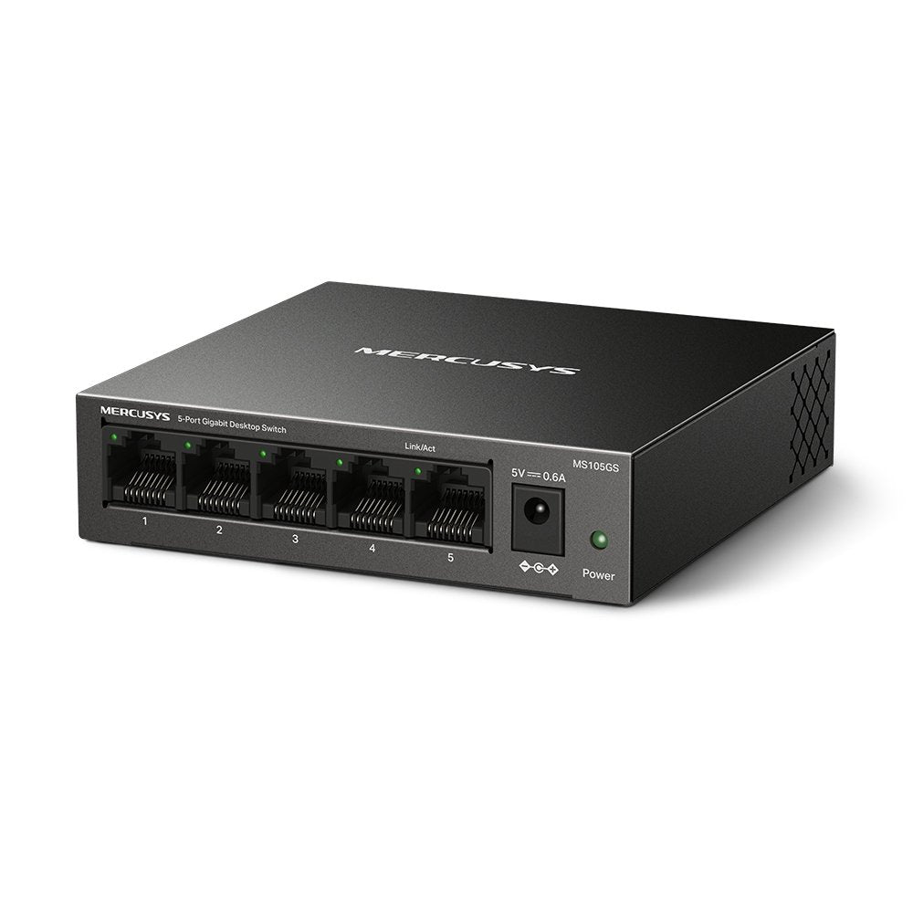 Switch No Gestionable Mercusys Ms105gs 5p 10/100/1000 Ethernet Mini Desktop Carcasa Metalica