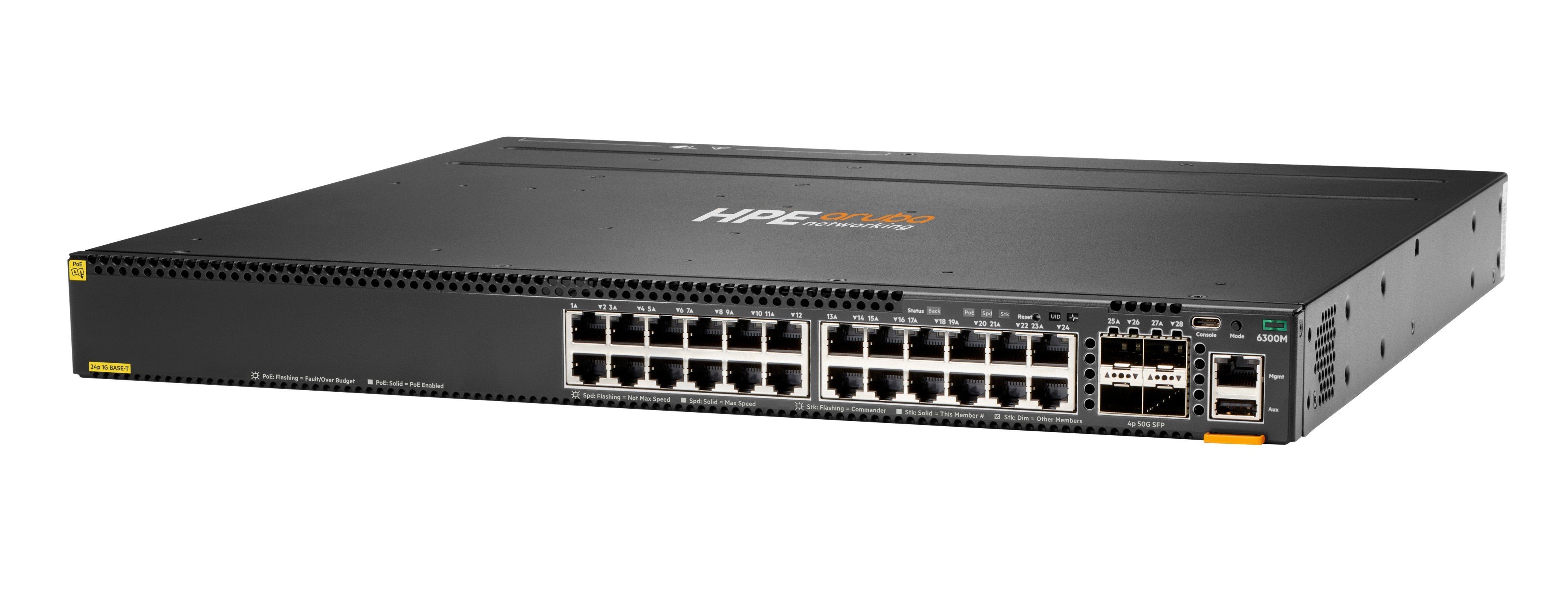 EAN 190017339467 - HPE Aruba Networking CX 6300M 24-port 1GbE Class 4 PoE and 4-port SFP56 Switch imagen 2