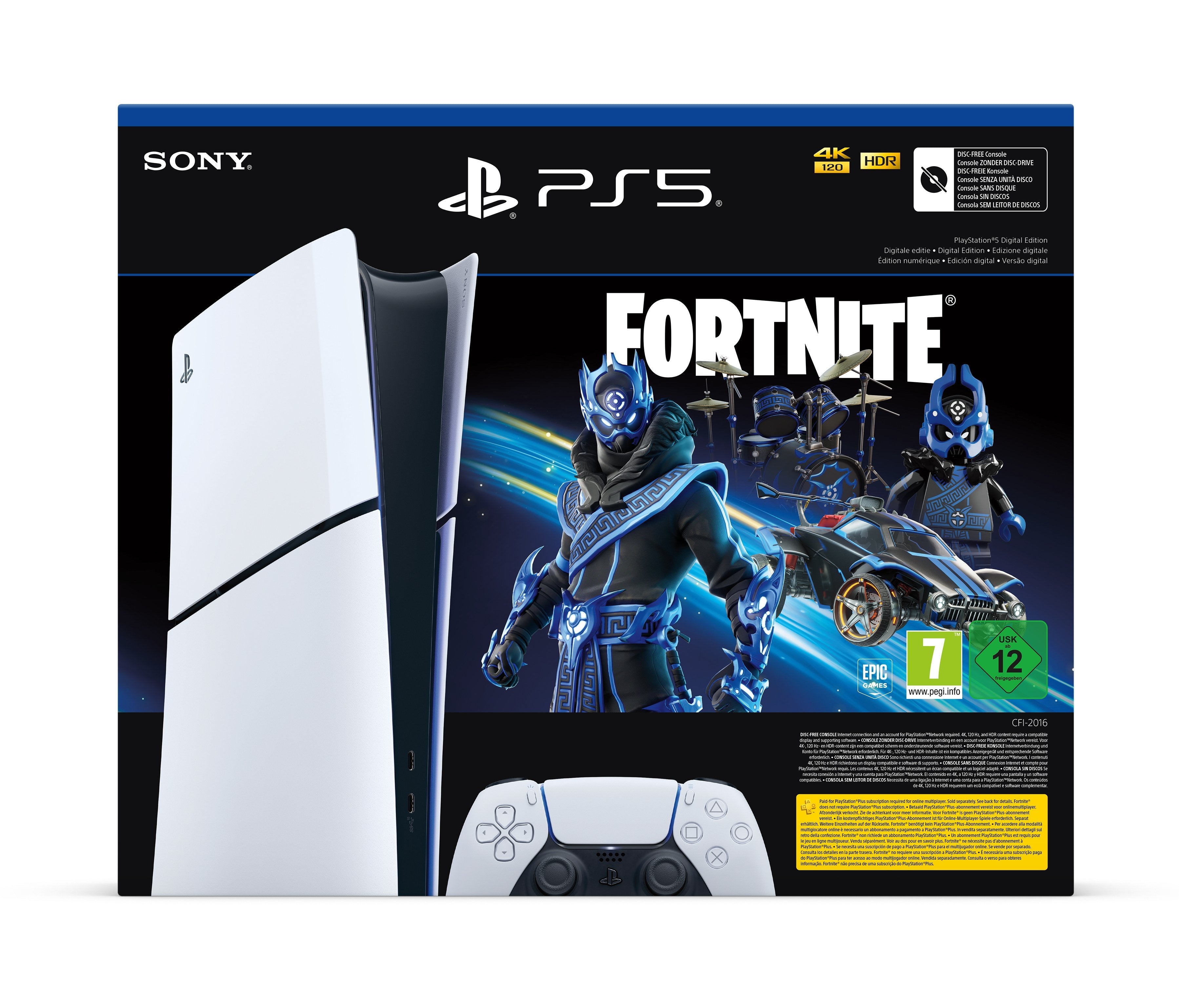 EAN 0711719593560 - Sony Playstation 5 Digital Edition Fortnite 1 TB Wifi Negro, Blanco imagen 4