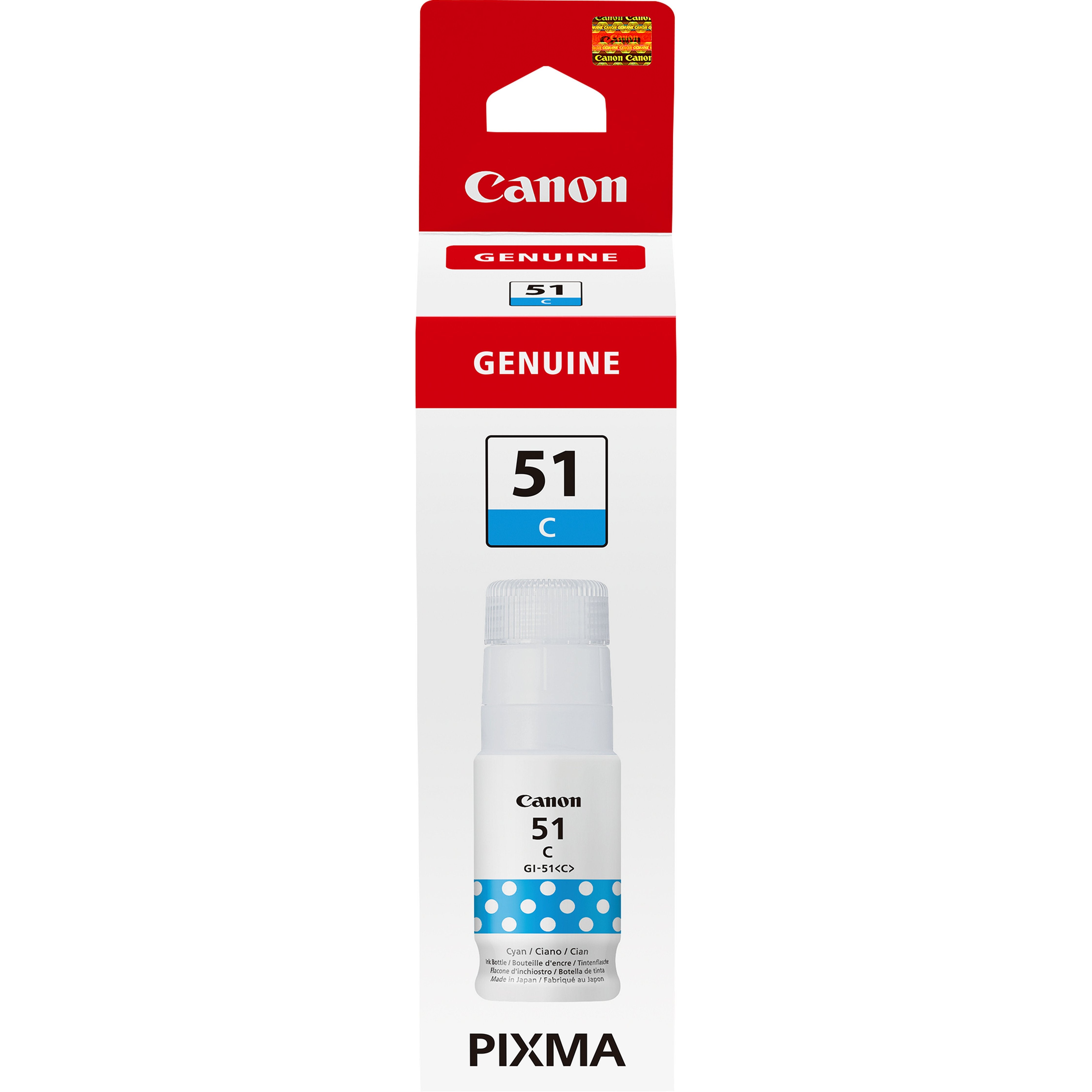 Botella De Tinta Original Canon Gi-51 Cian