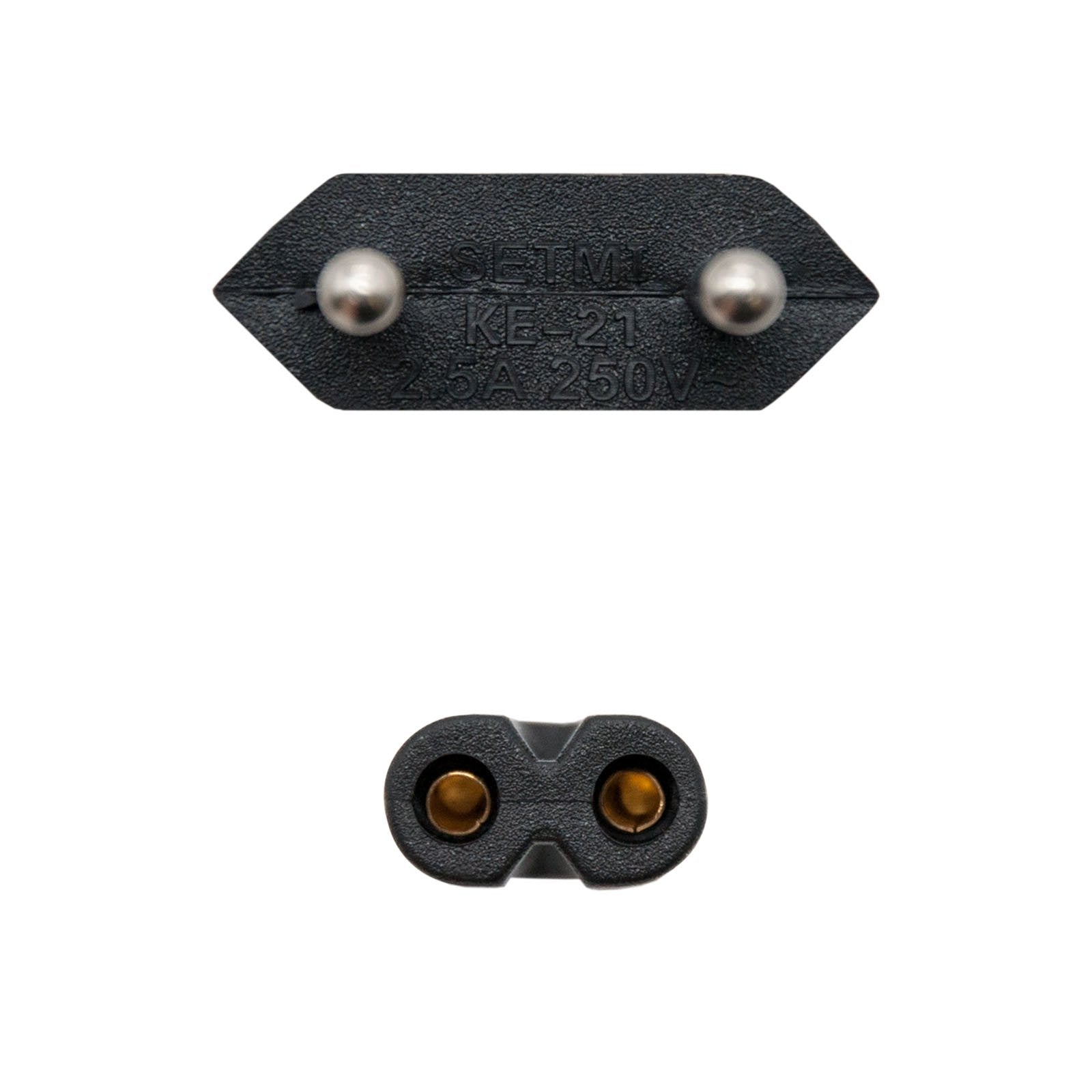 Nanocable Cable De Alimentacion Forma 8 Cee7/16 Macho A C7 Hembra 1.50m - Negro