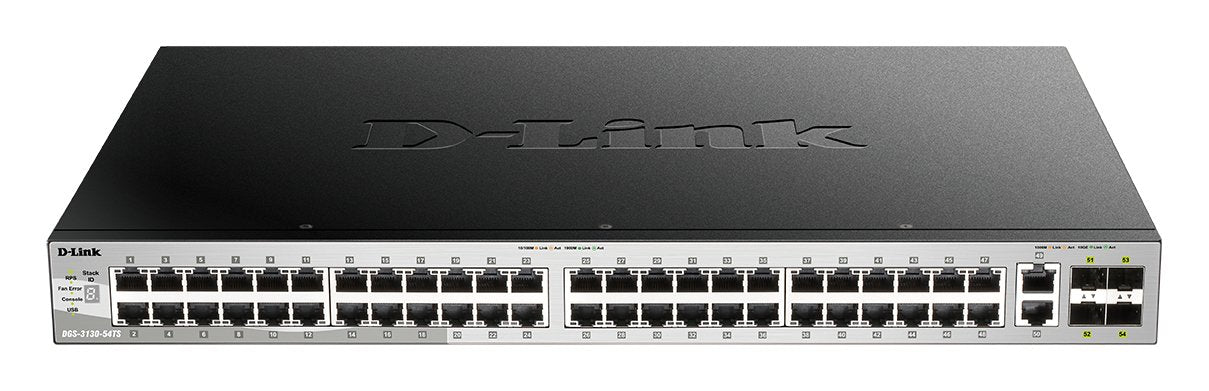 Switch Gestionable L3 D-Link Stackable Dgs-3130-54ts/E 48p Giga + 2p 10g + 4p 10g Sfp+