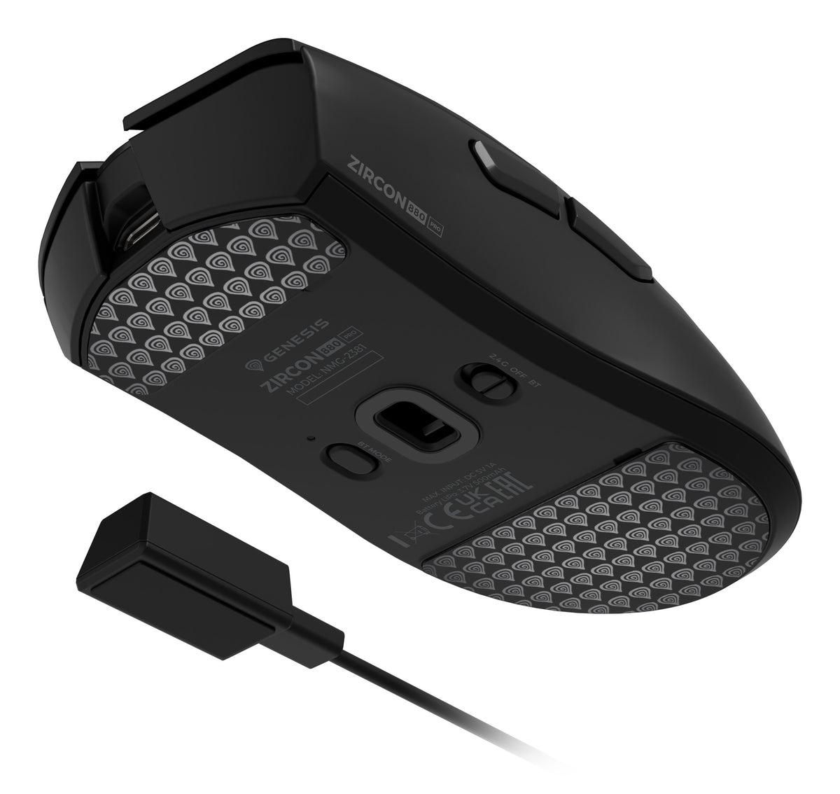 EAN 5901969449990 - GENESIS Zircon 880 Pro ratón Juego Mano derecha RF Wireless + Bluetooth + USB Type-C Óptico 30000 DPI imagen 10