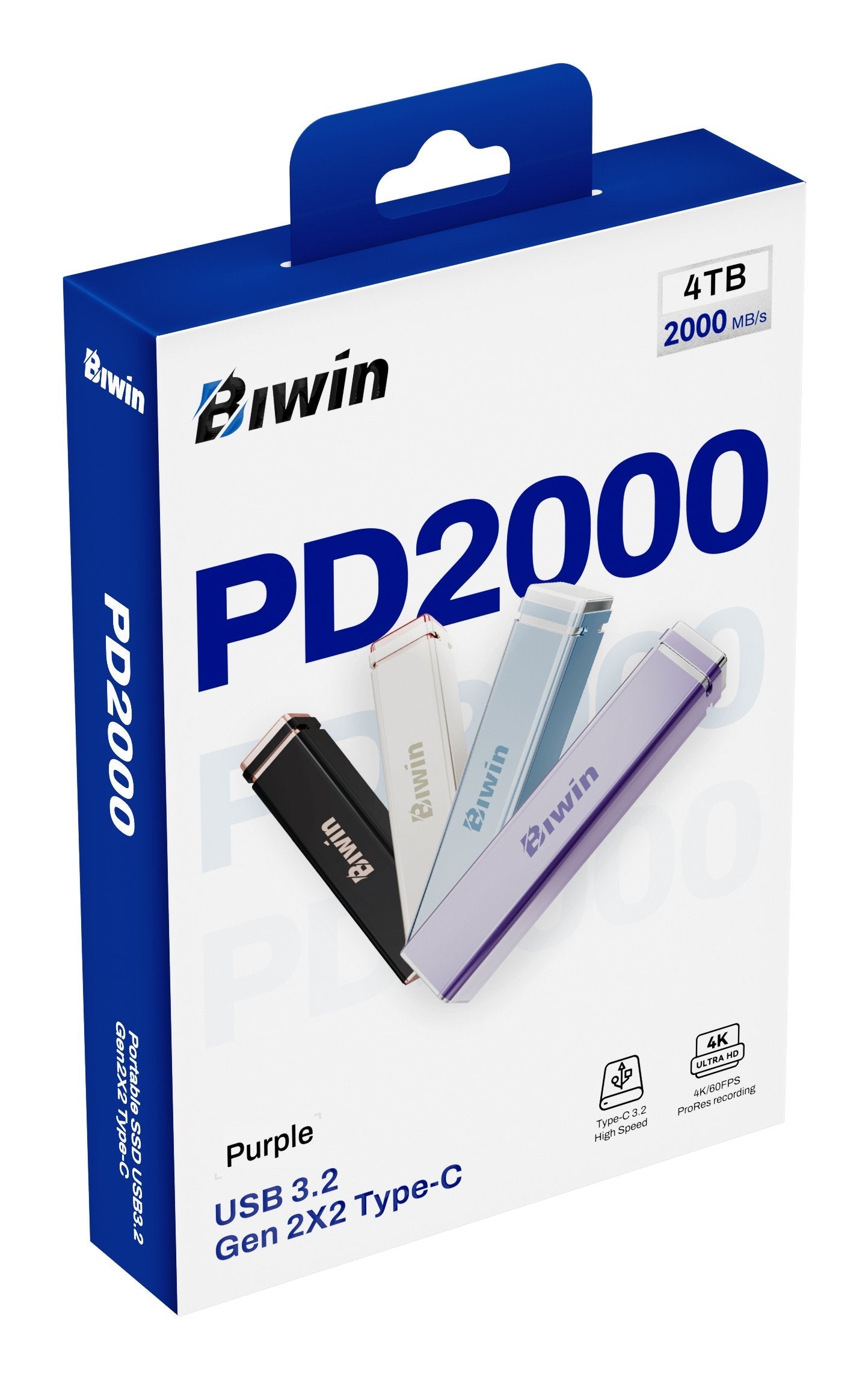 EAN 6955914623101 - Biwin PD2000 4 TB USB Tipo C USB 3.2 Gen 2x2 Púrpura imagen 15