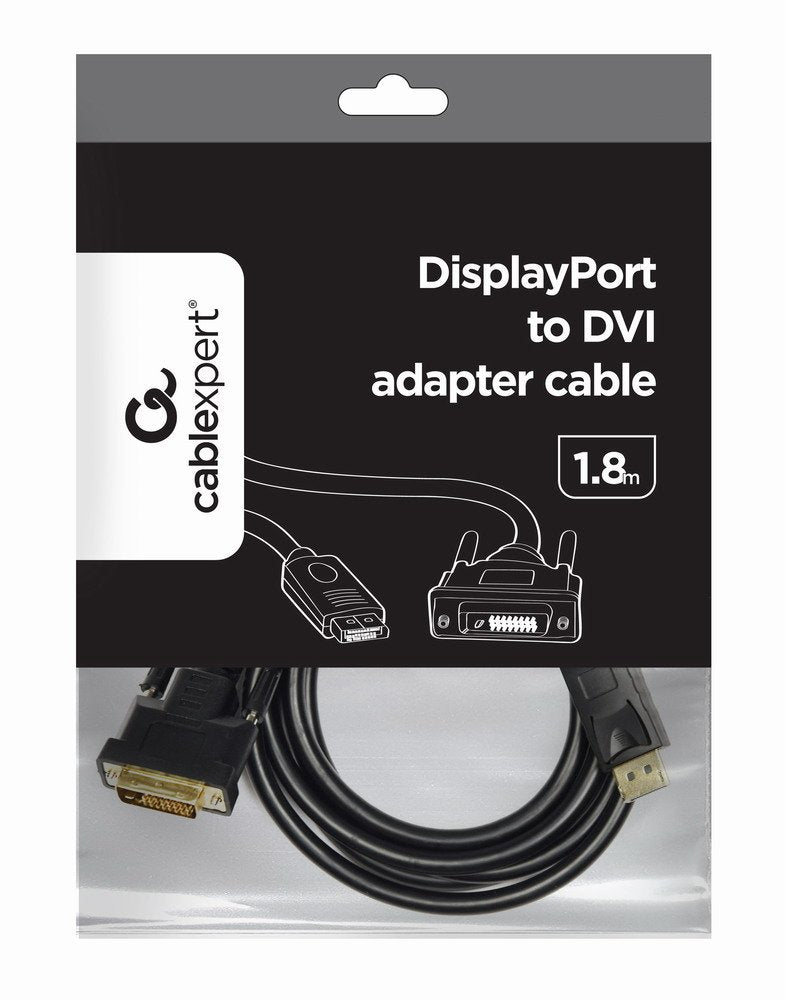 Gembird Cable Displayport A Dvi-D (24+1) 1.80m M/M Negro