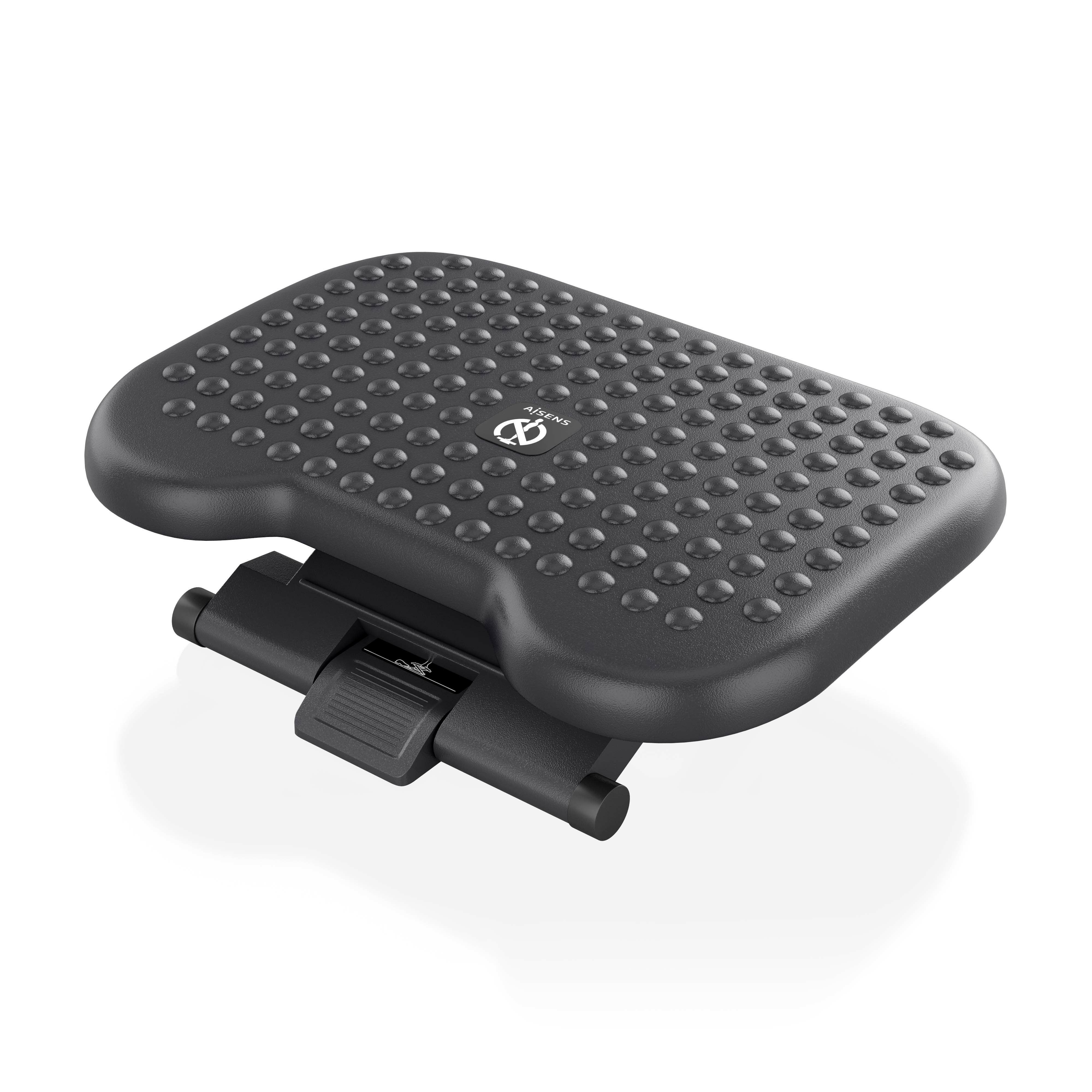 Aisens Reposapiés Inclinable Y Altura Ajustable, Negro