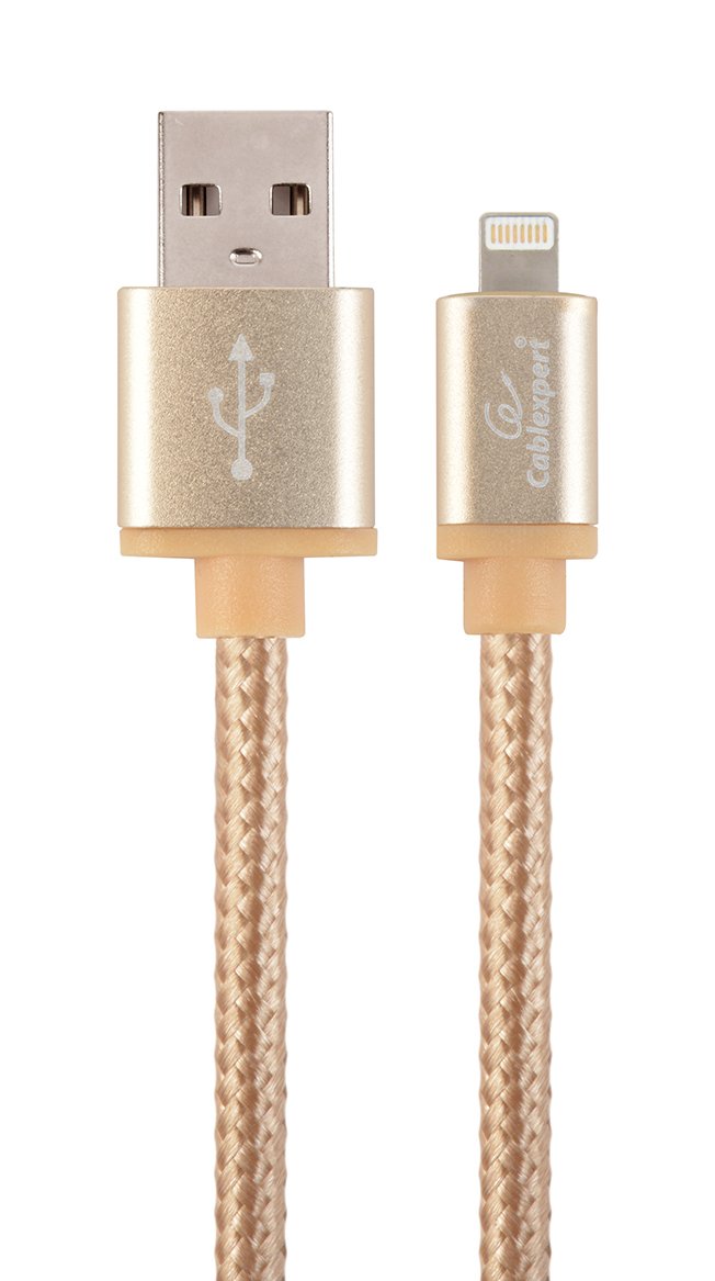 Cable Trenzado De Algodón De 8 Pines Con Conectores Metálicos, 1,8 M, Color Dorado