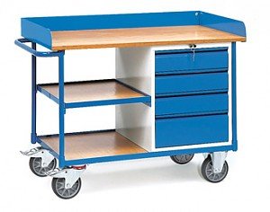 Fetra 2437 Mesa- Y Schrankwagen Acero Pulverbeschichtet Traglast Max. 400
