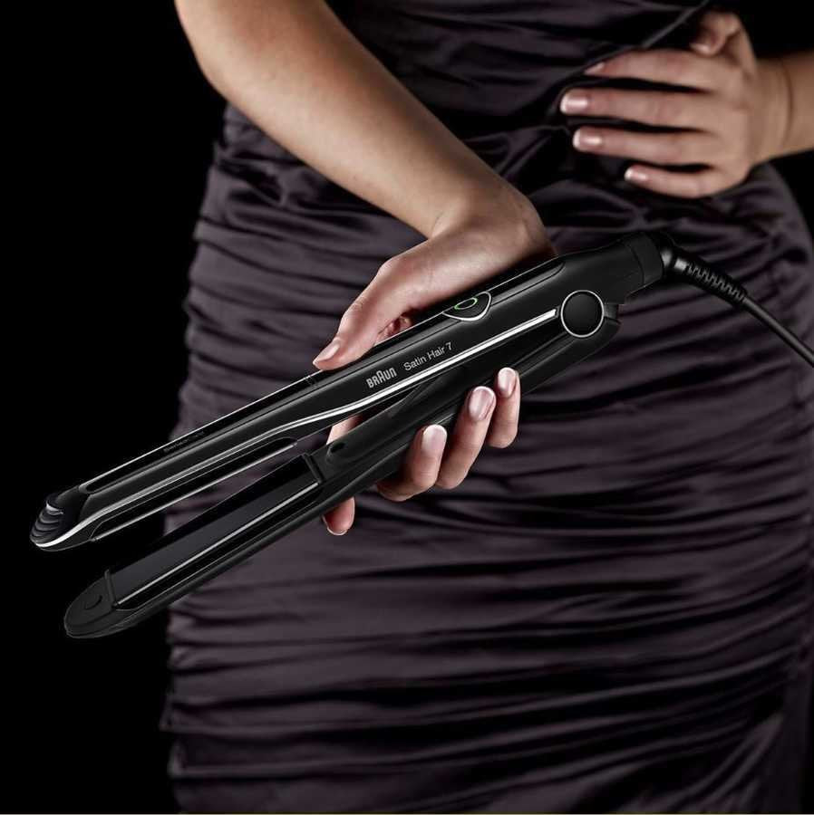 Plancha Para El Pelo Braun Brst780e Negra