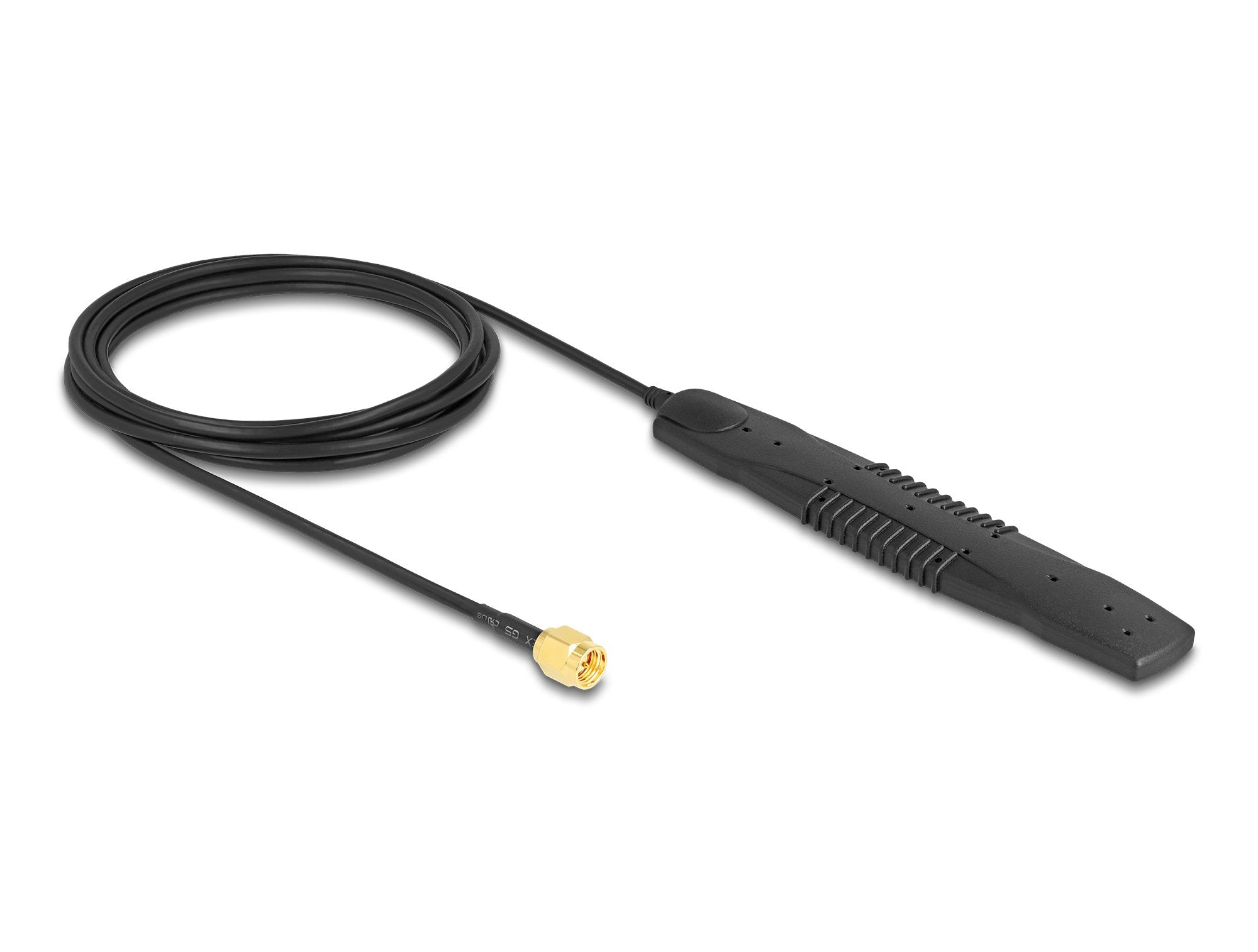 Delock 90101 Antena 5g Lte, Wlan Sma Macho 2,5 Dbi Omnidireccional Rígido Negro Autoadhesiva