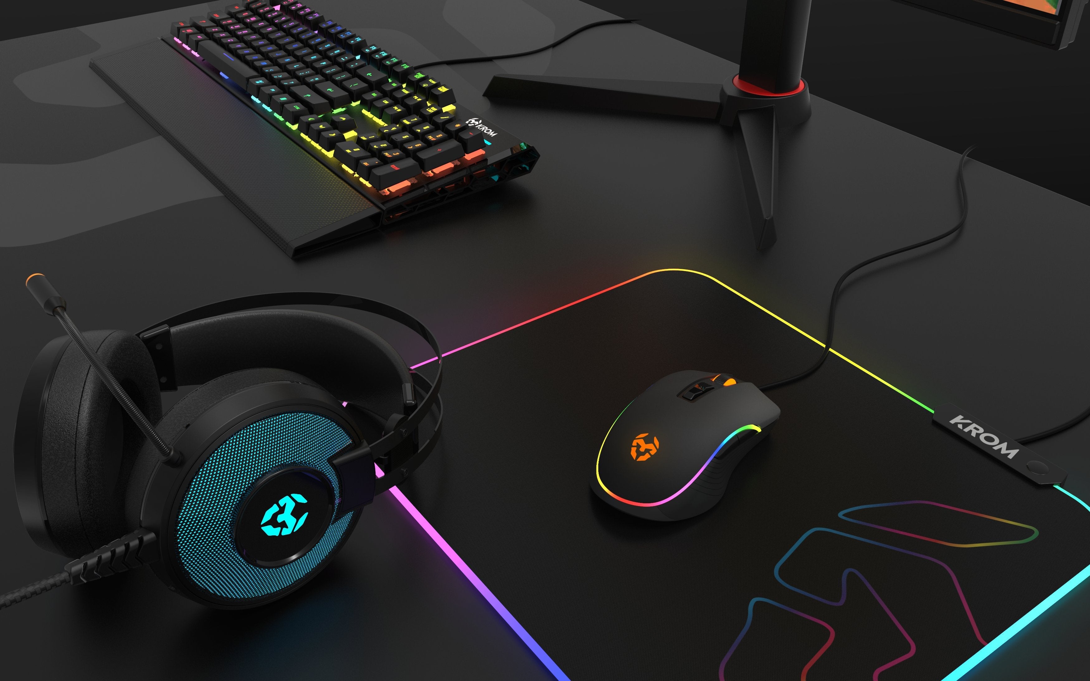 Krom Alfombirlla Gaming Knout Rgb (Nxkromkntrgb)