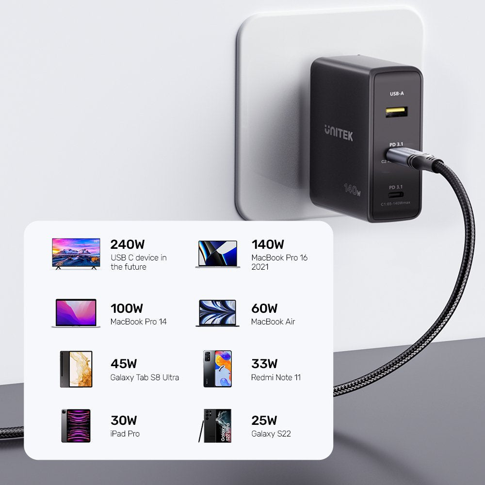 EAN 4894160048523 - UNITEK C14110GY-2M cable USB USB 3.2 Gen 1 (3.1 Gen 1) USB C Negro imagen 7