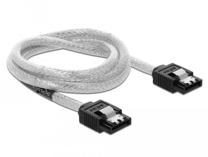 Delock Sata 6 Gb S Cable 70 Cm Transparent