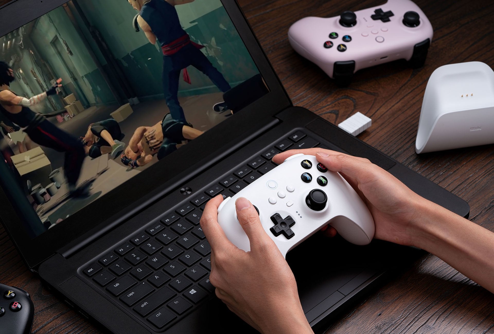 EAN 6922621502470 - 8Bitdo RET00315 mando y volante Blanco Bluetooth Palanca de mando Digital Android, PC imagen 5