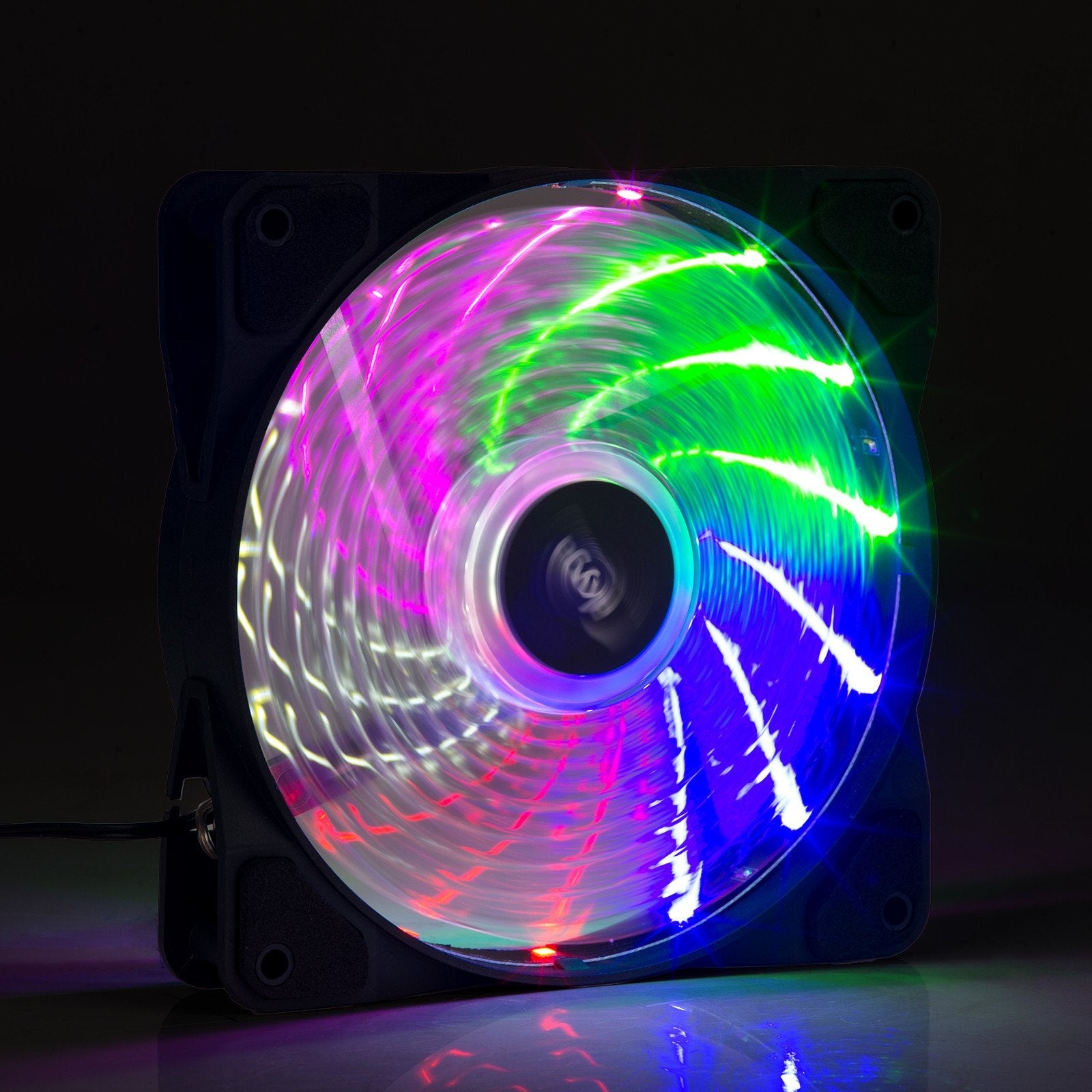 Ventilador Akyga Aw-12d-Led 120 Mm 15 Led Arco Iris Molex
