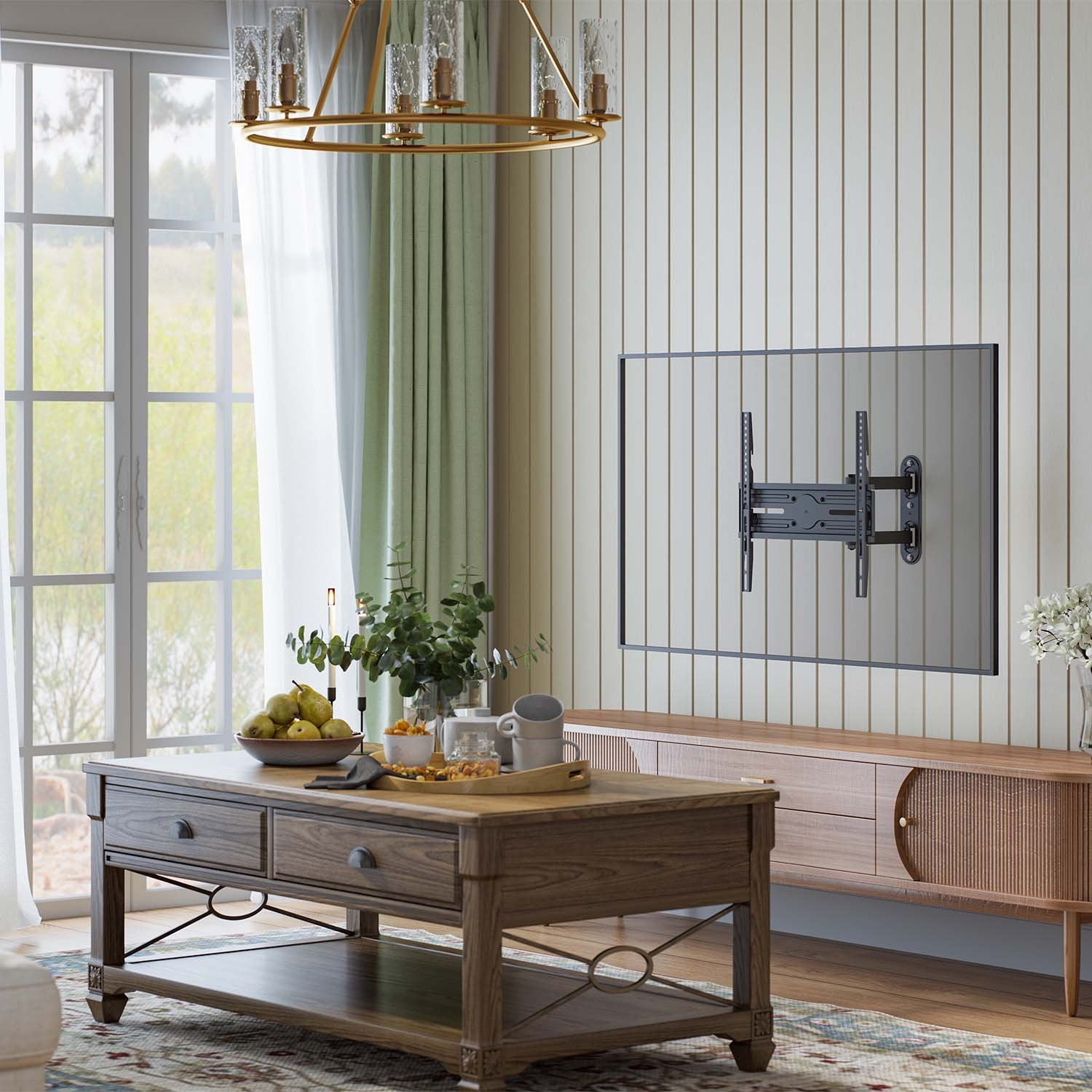 Aisens Soporte Eco Giratorio, Inclinable Y Nivelable Para Monitor/Tv 35kg De 32-65, Negro