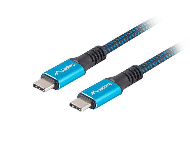 EAN 5901969436747 - Lanberg CA-CMCM-45CU-0012-BK cable USB USB4 Gen 2x2 0,12 m USB C Negro, Azul imagen 4